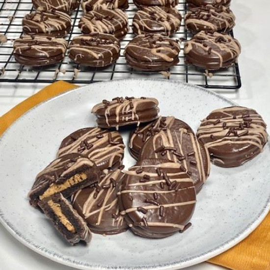 Mocha Peanut Butter Cookie Sandwiches